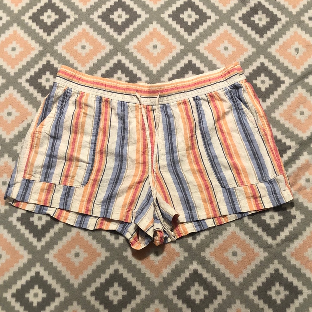 Gap Women's Multicolor Striped Drawstring Shorts … - image 1